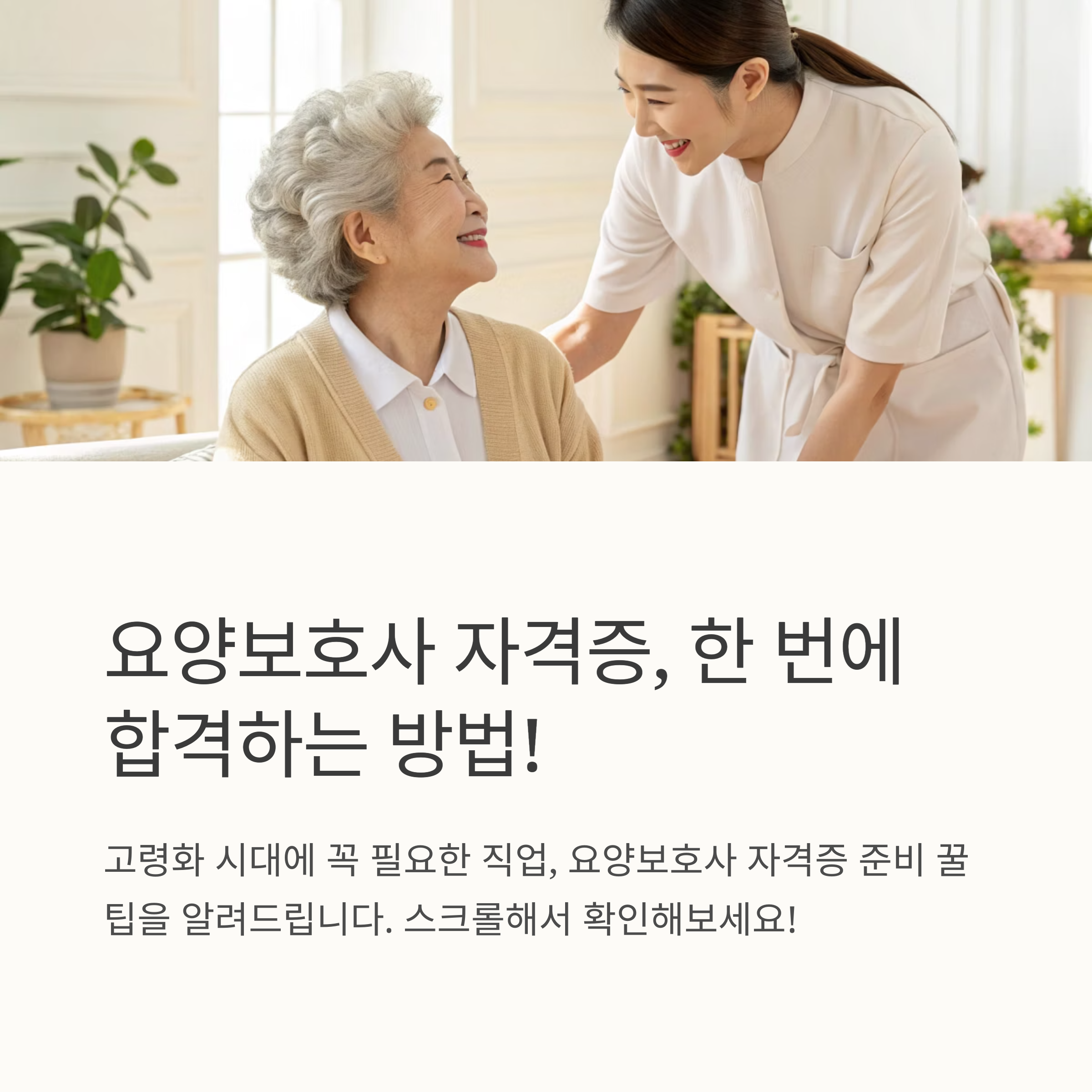 요양보호사 자격증 준비 요령