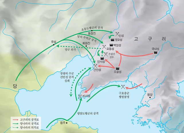645년도 역사를 한번에 보여주는 지도