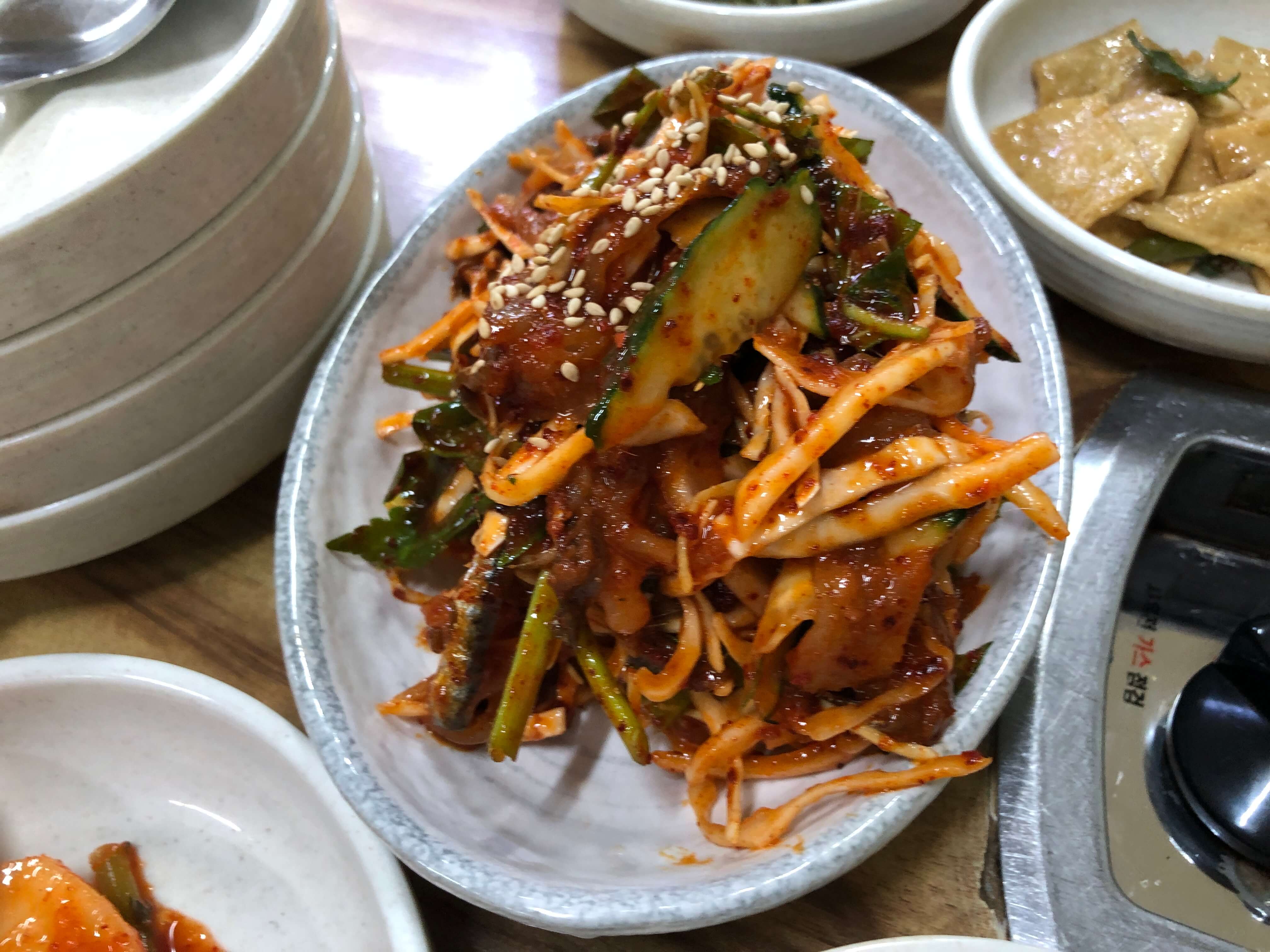 민수랜드-남해동천식당 멸치회무침