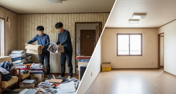 의성 고독사청소 후 모습