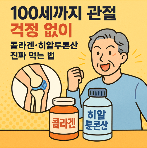 100세까지 관절 걱정 없이! 콜라겐·히알루론산 진짜 먹는 법