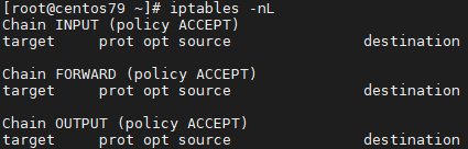 iptables -nL
