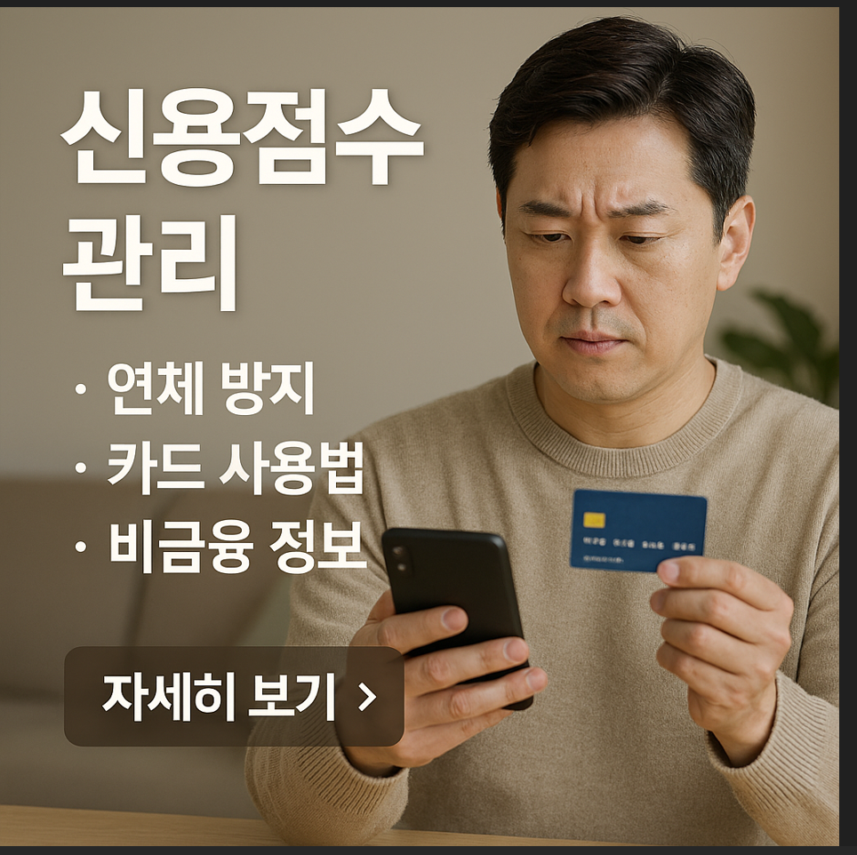 신용점수 관리 (연체 방지, 카드 사용법, 비금융 정보)