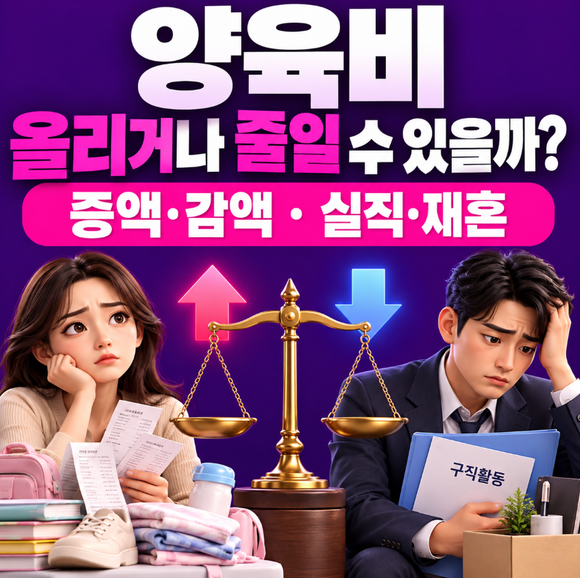 양육비 올리거나 줄일 수 있을까?｜증액&middot;감액 청구 조건&middot;실직&middot;재혼 총정리