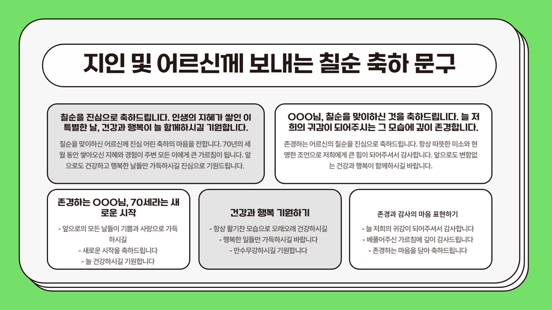 칠순 축하 문구