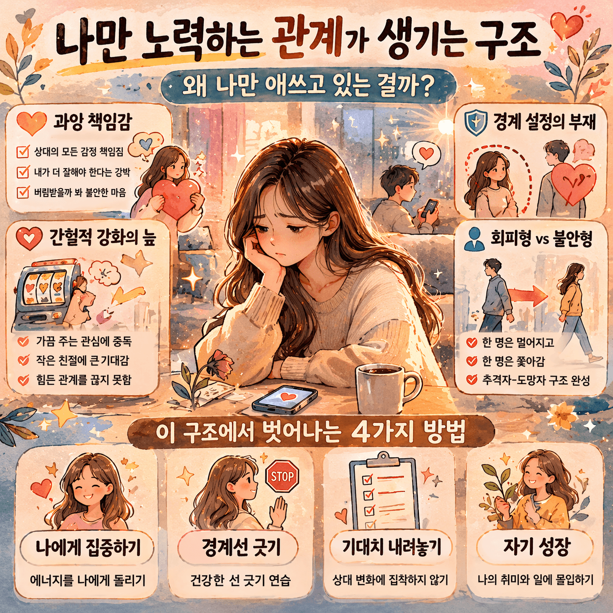 나만 노력하는 관계가 생기는 이유 애쓰는 사람만 지치는 심리 구조