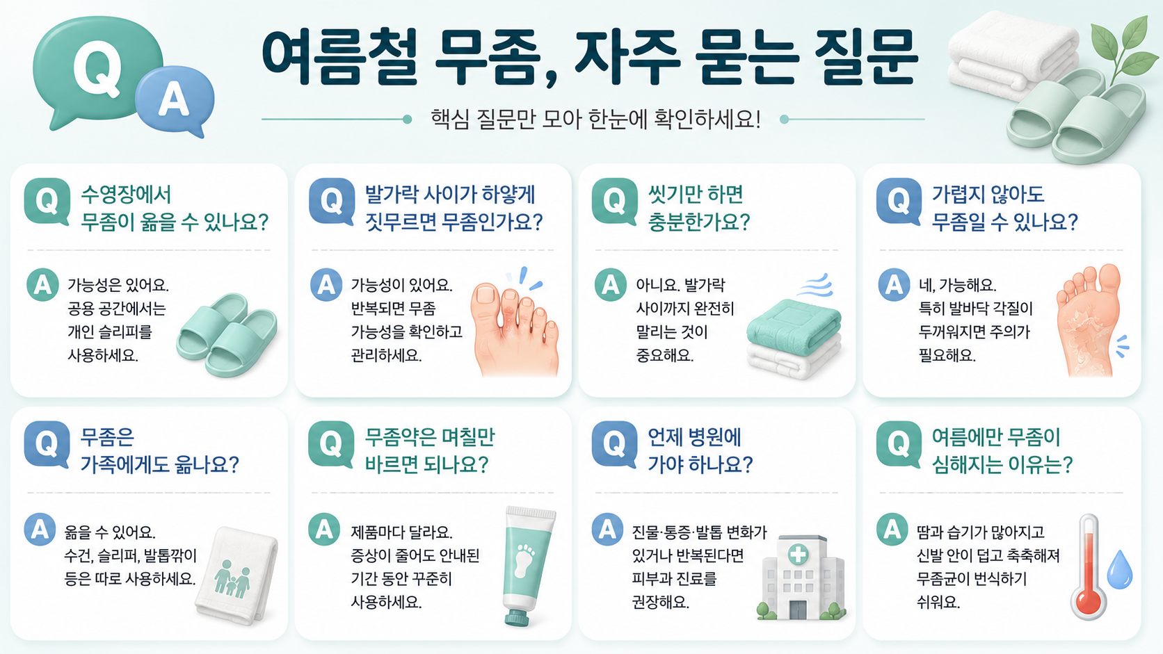 여름철 무좀 FAQ