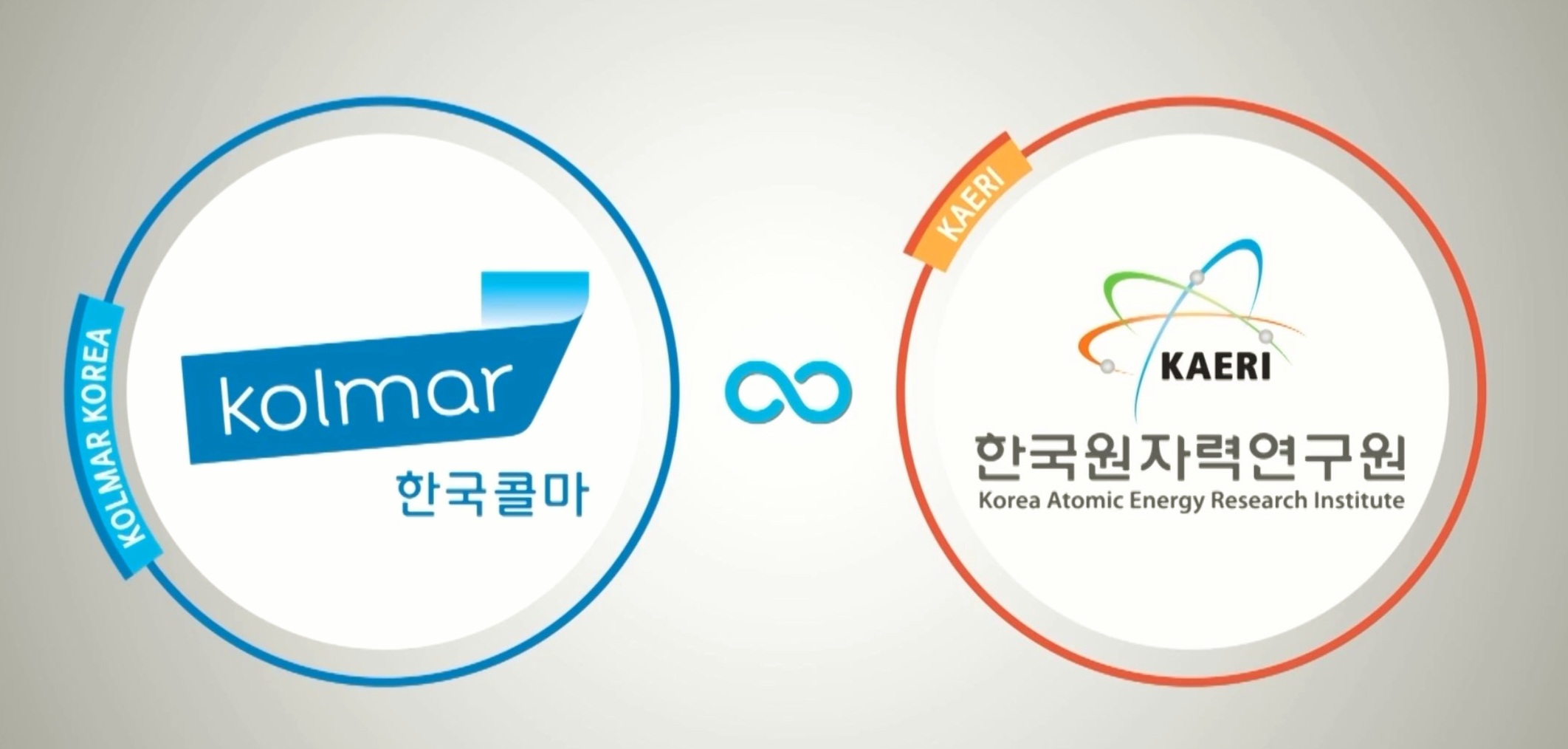 헤모힘을 개발한 한국원자력연구원(KAERI) 로고,생산을 맞고있는 한국콜마
