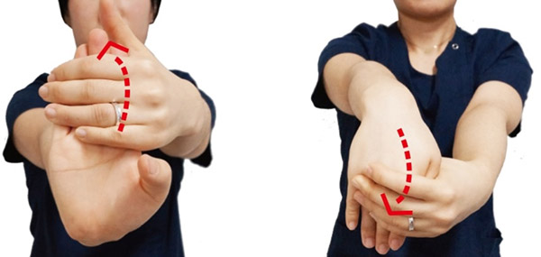 Wrist exercise with carpal tunnel syndrome