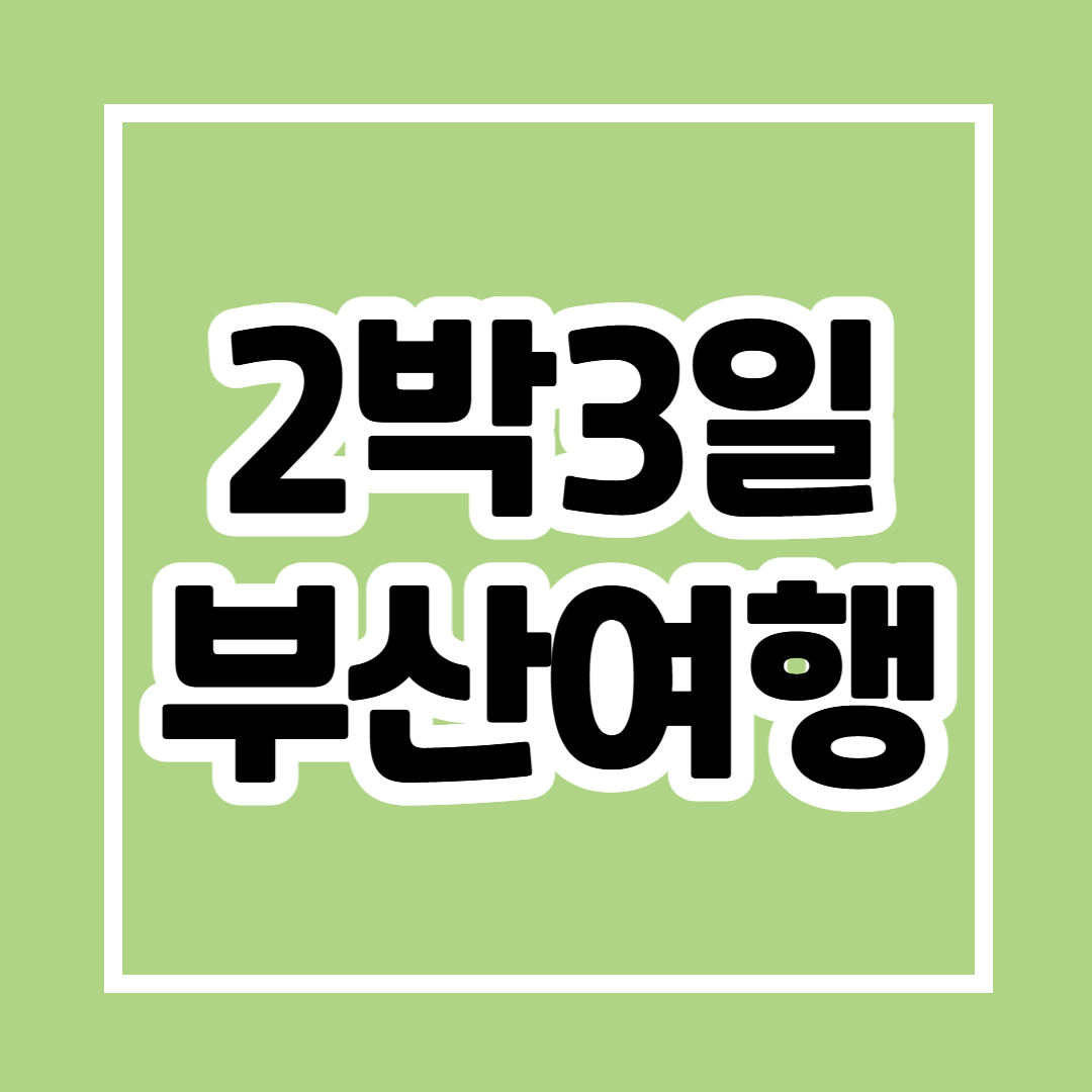 2박3일 부산여행 관련사진