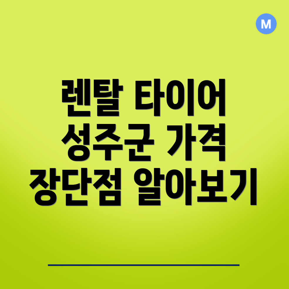 성주군 렌탈 타이어