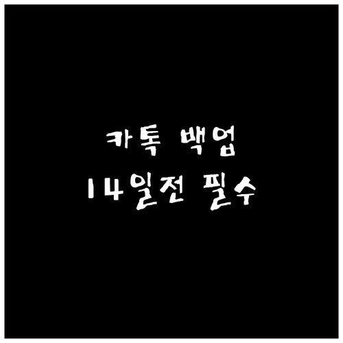 카카오톡 PC버전 대화 내역 백업과 ..