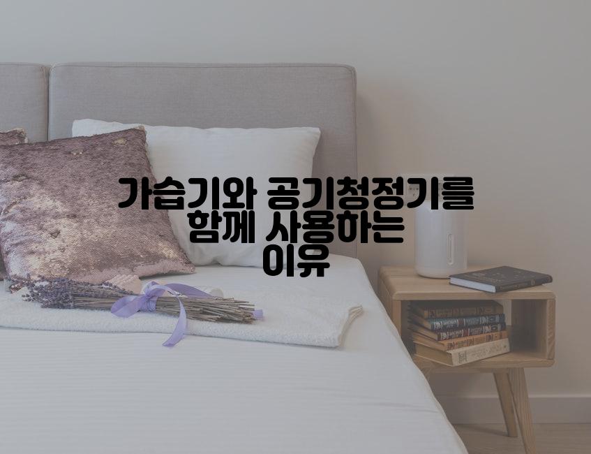 가습기와 공기청정기를 함께 사용하는 이유