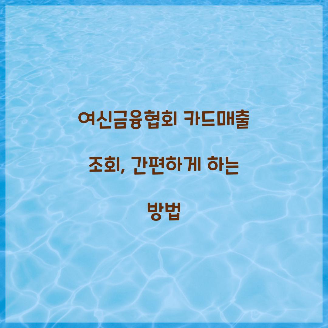 여신금융협회 카드매출 조회