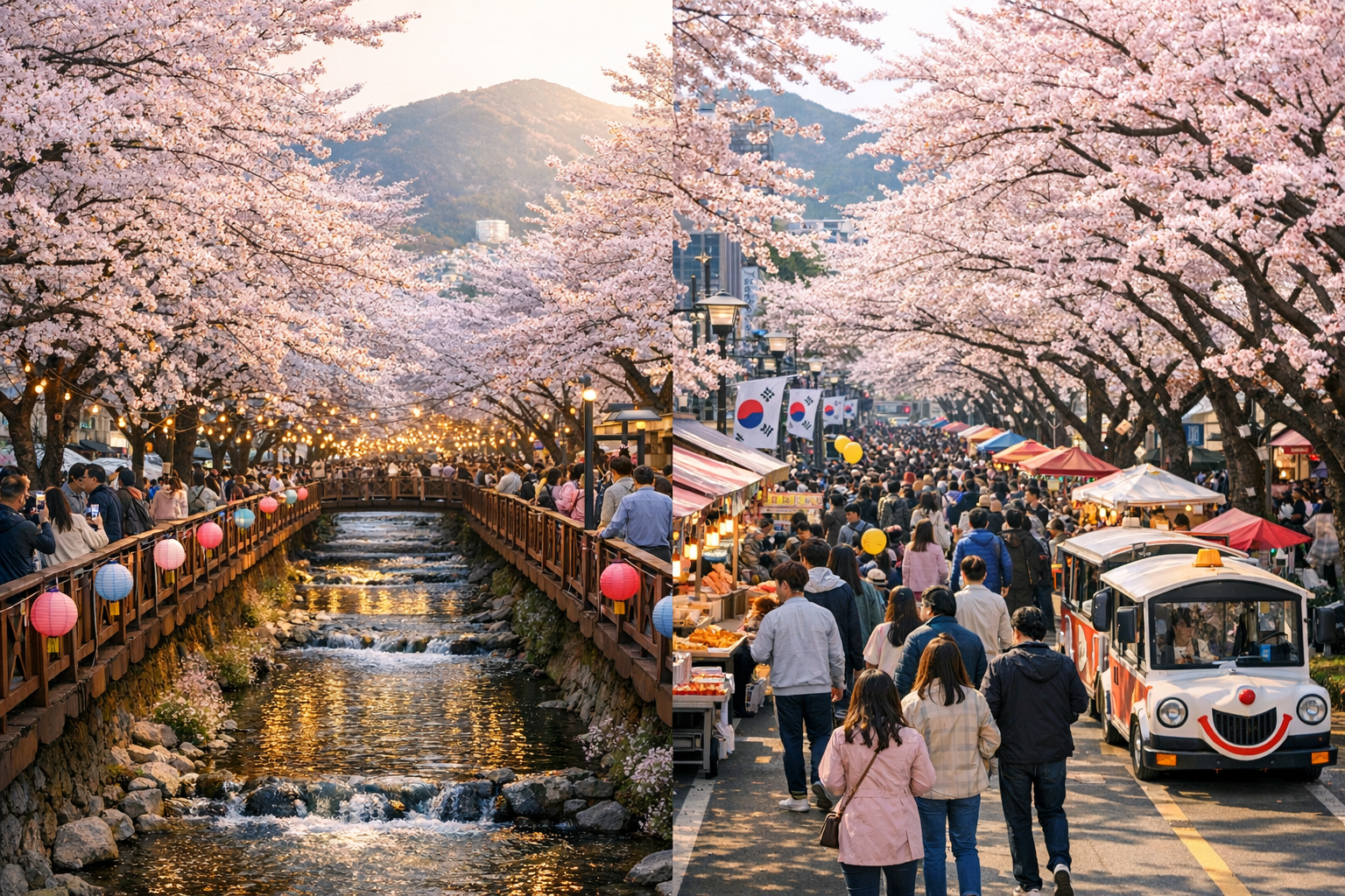 진해 벚꽃 거리 이미지