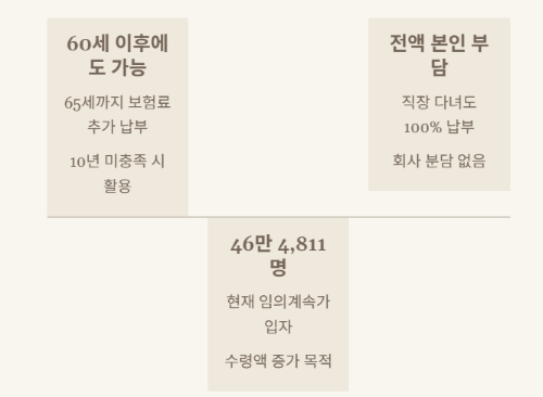 60대에 소득이 없어도 국민연금을 받고&amp;#44; 더 늘릴 수 있는 방법