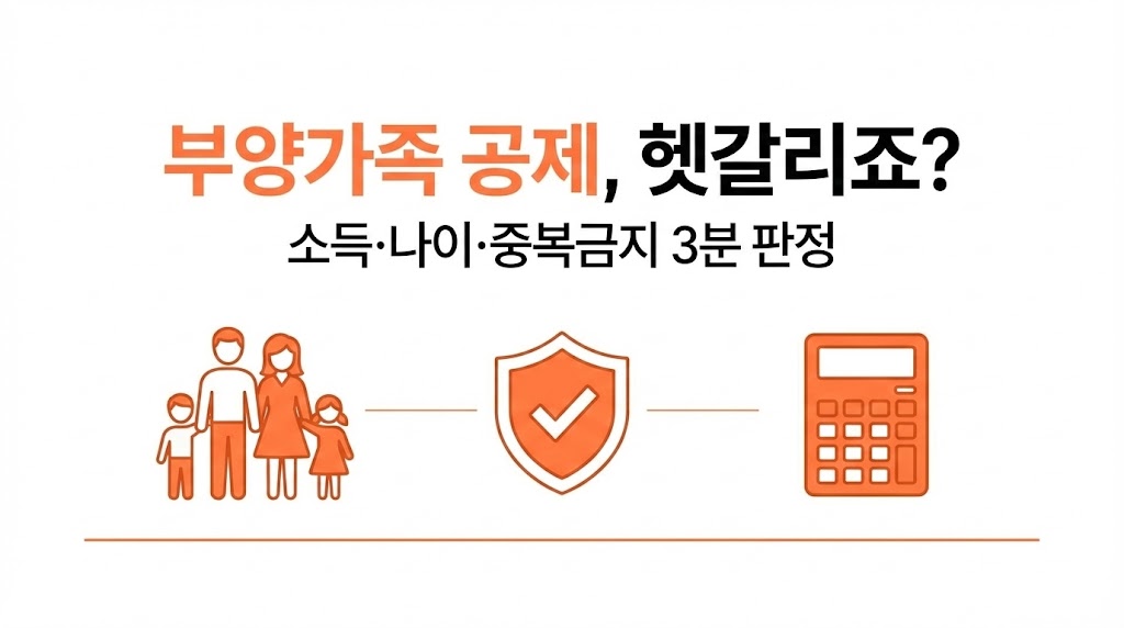 부양가족 기본공제 요건(소득·나이·중복공제 금지) — 연말정산 한 번에 정리