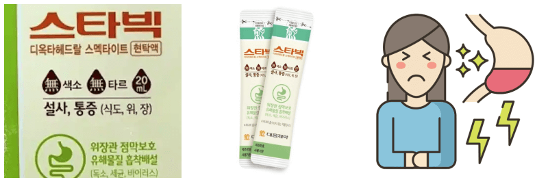 스타빅현탁액, 복통 사진