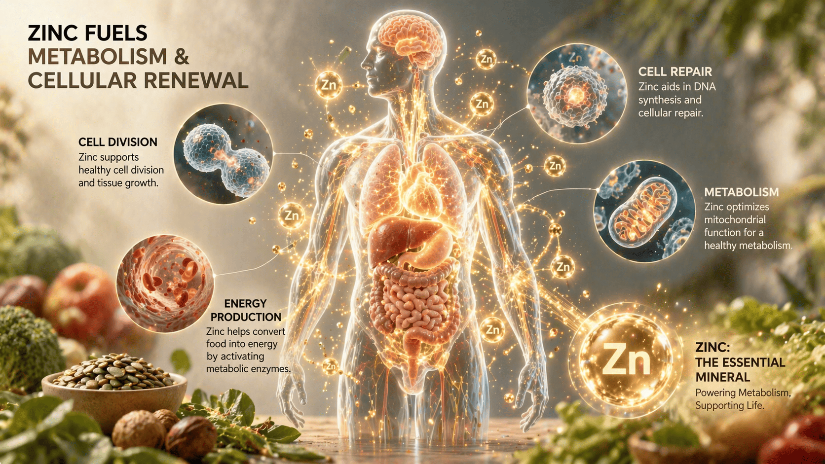 균형 잡힌 영양 관리에서의 아연 중요성