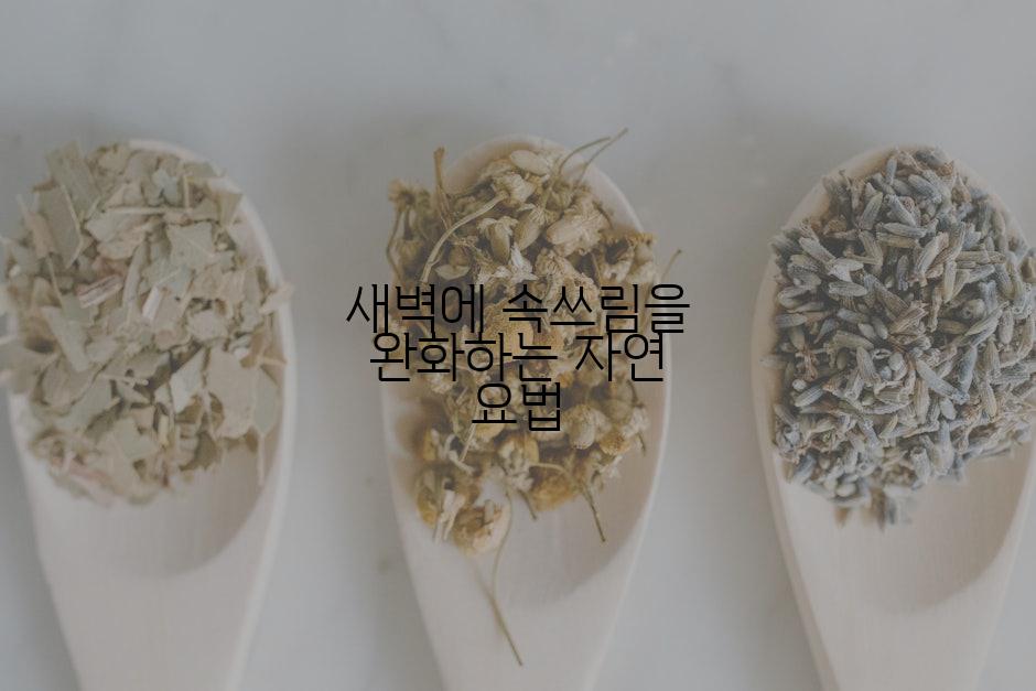 새벽에 속쓰림을 완화하는 자연 요법