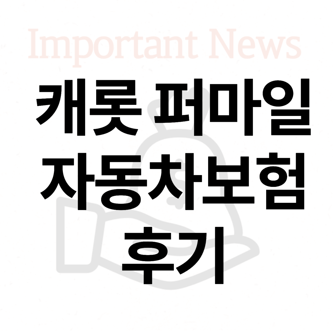 캐롯 퍼마일 자동차보험 썸네일 사진