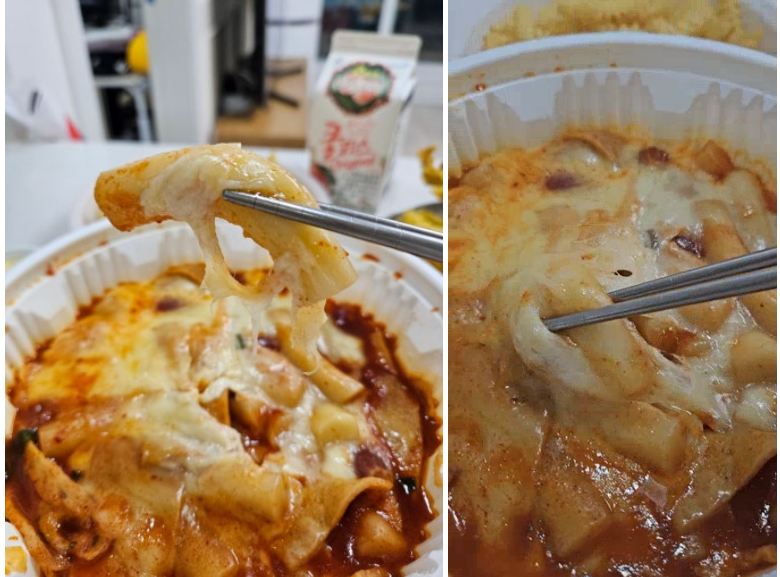 치즈가 늘어나는 매콤한 떡볶이