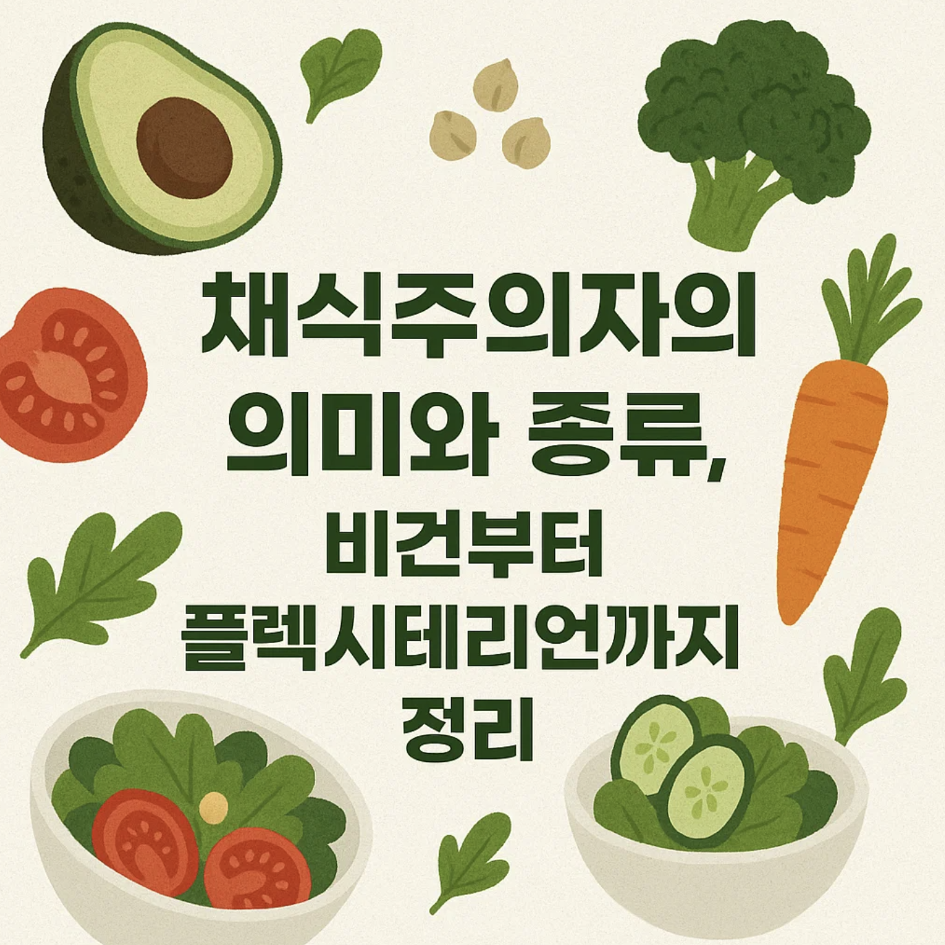 채식주의자의 의미와 종류, 비건부터 플렉시테리언까지 정리