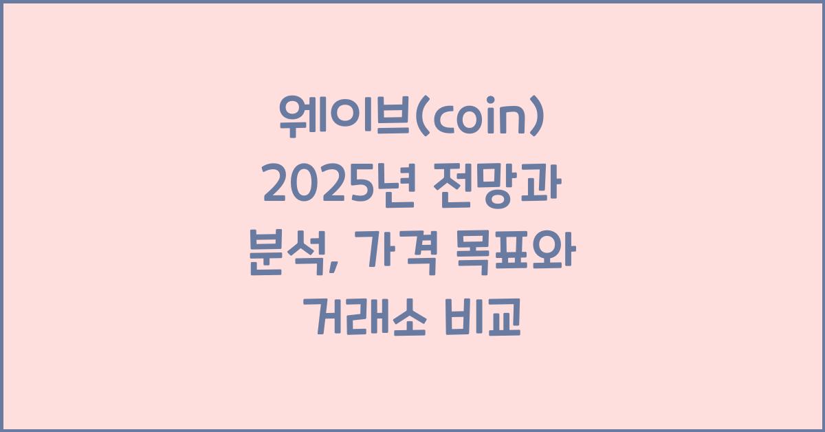 웨이브(coin) 2025년 전망과 분석