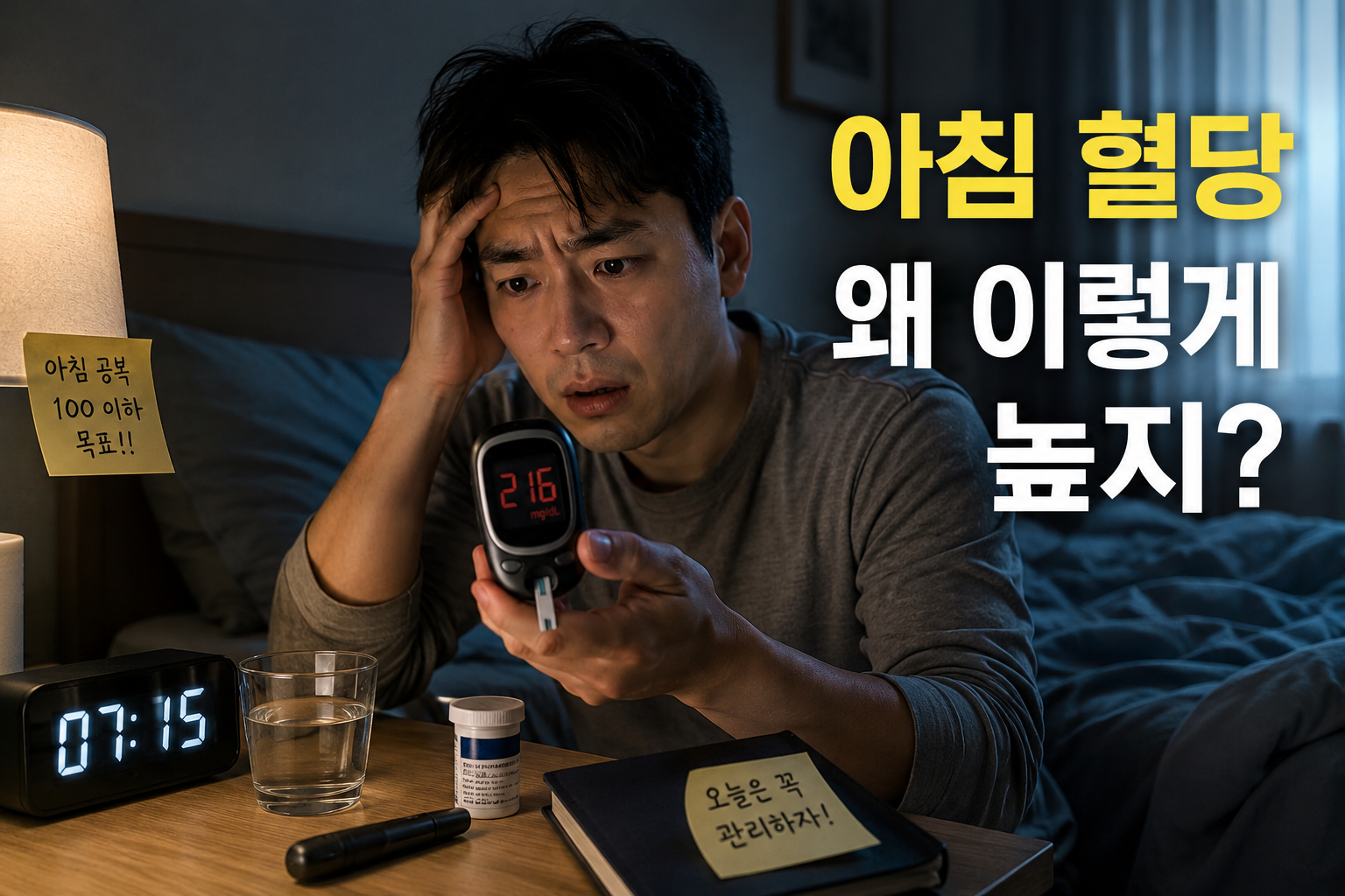 당뇨 환자의 아침 공복 혈당이 높은 이유와 새벽현상 극복 방법