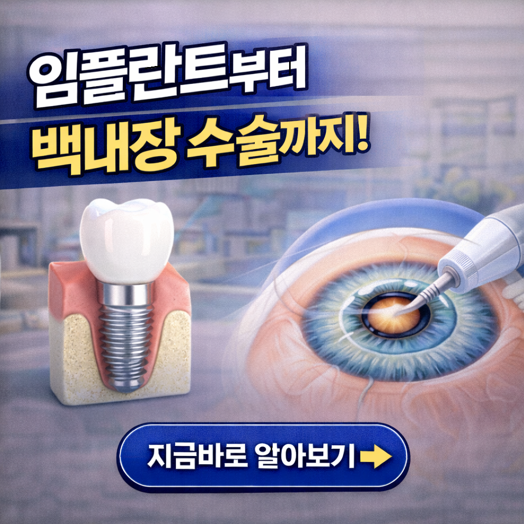 2026년 의료급여 치과·안과 혜택 총정리: 임플란트부터 백내장 수술까지