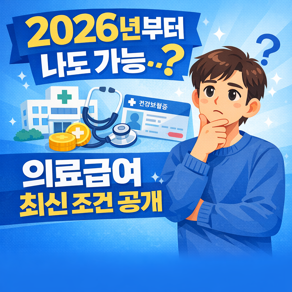 2026년 의료급여 부양비 폐지! 수급 조건 완화로 이제 나도 대상자