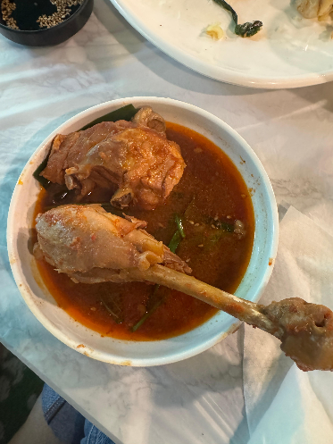 장흥계곡 김삿갓 식당에서 주문한 토종 닭볶음탕 사진