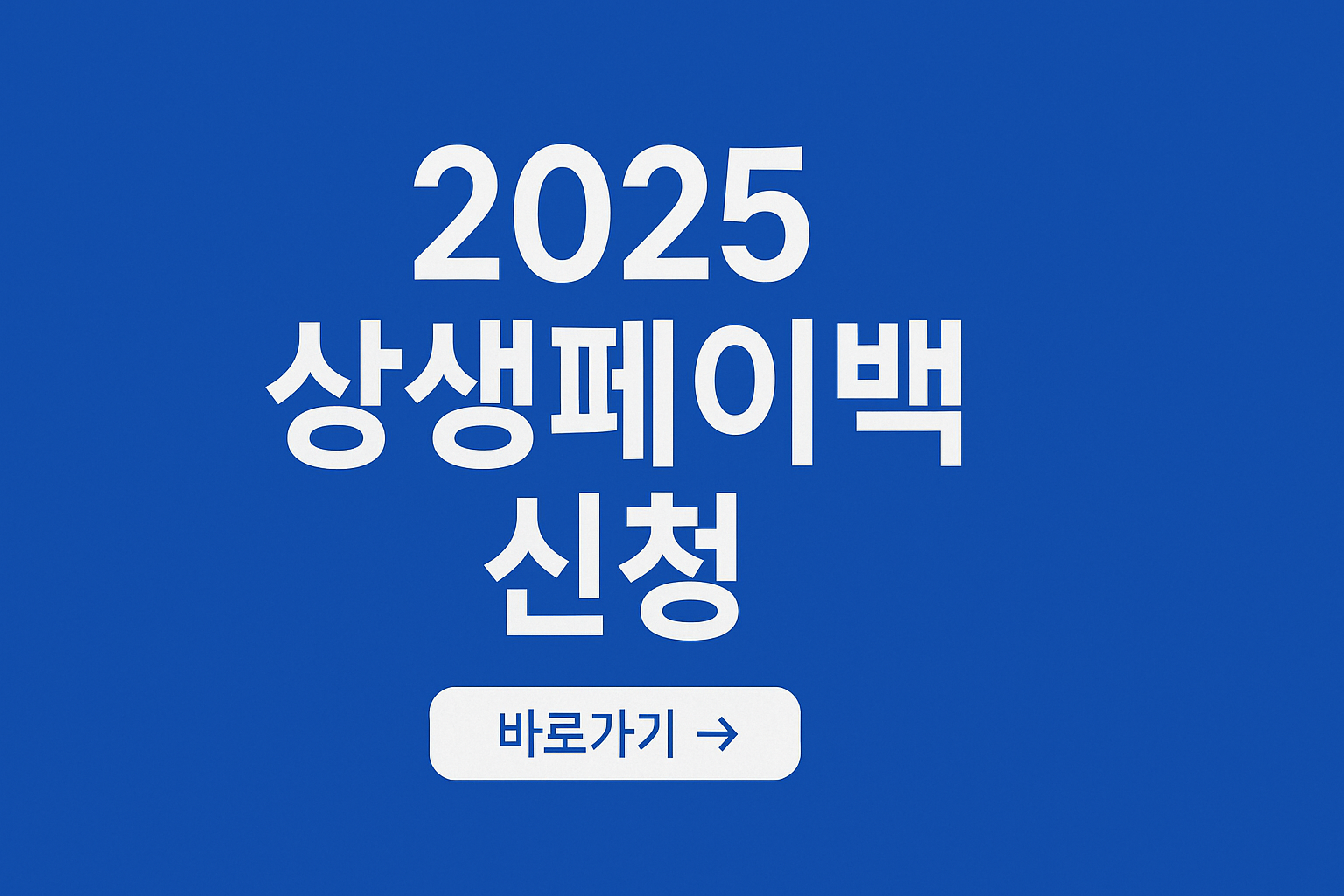 2025 상생페이백 신청