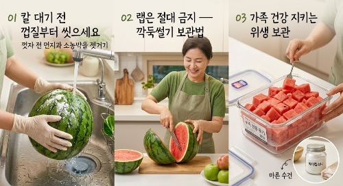 30년 차 주부의 여름철 위생적인 수박 보관법과 칼질 노하우 3단계