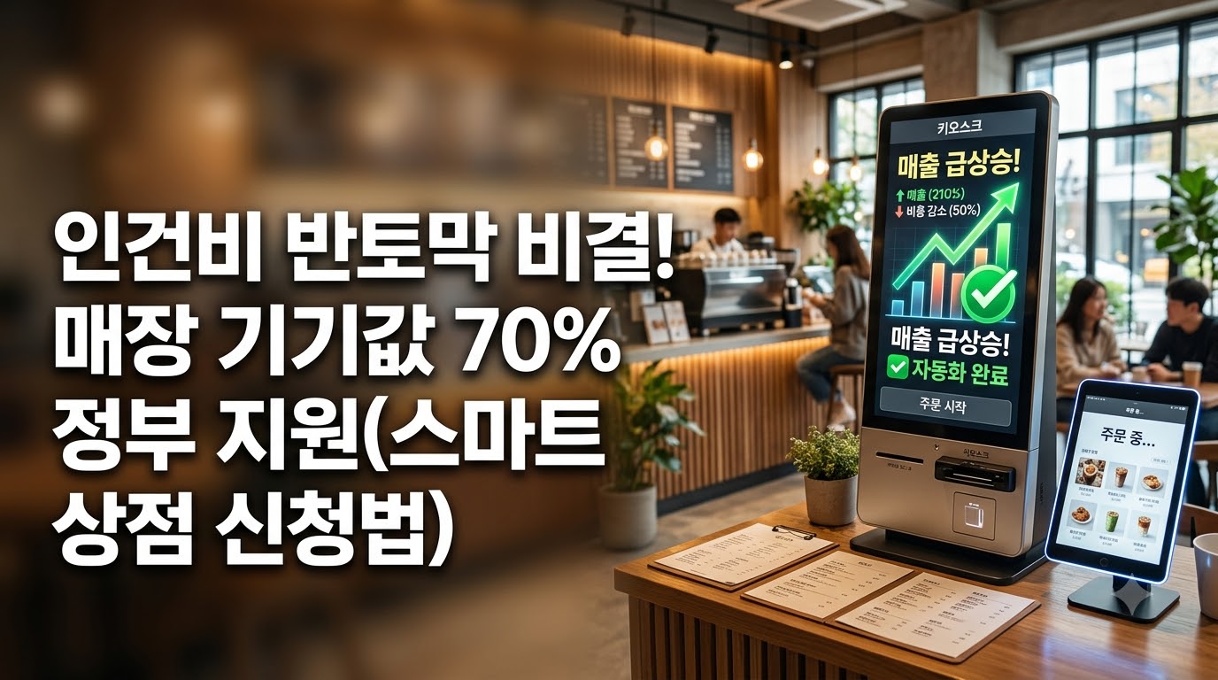인건비 반토막 비결! 매장 기기값 70% 정부 지원(스마트 상점 신청법)