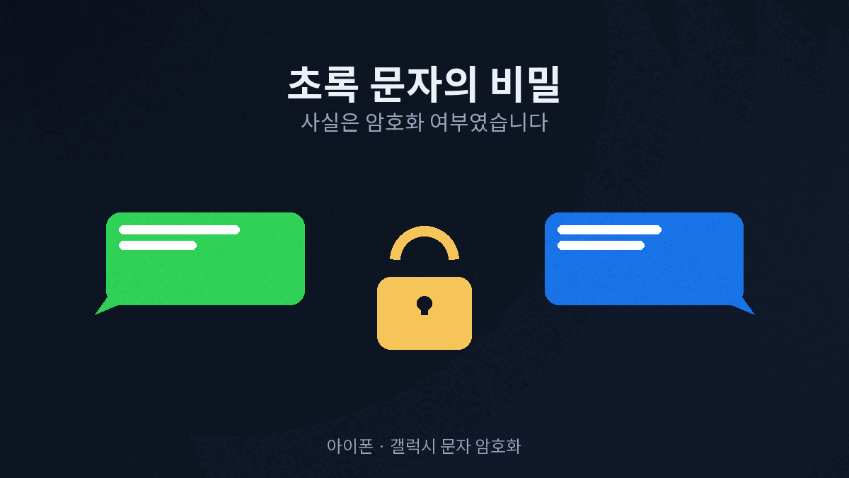 아이폰 갤럭시 문자 암호화 확인 자물쇠 아이콘