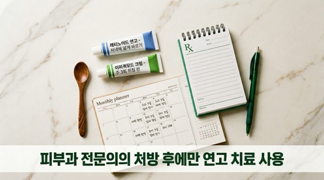 평편사마귀 레티노이드 연고 면역치료 이미퀴모드 약물치료 상세"