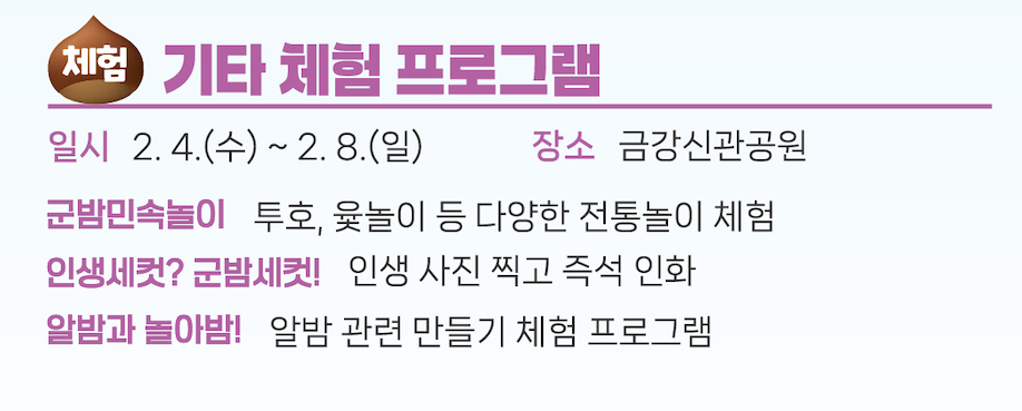 겨울 공주 군밤축제