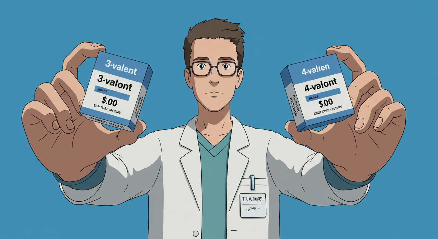 독감백신 가격과 종류를 비교하는 장면