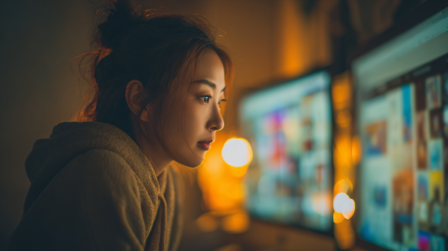 비교 사이트 여러 개를 열어두고 항공권 가격을 비교 중인 한국인 여행객