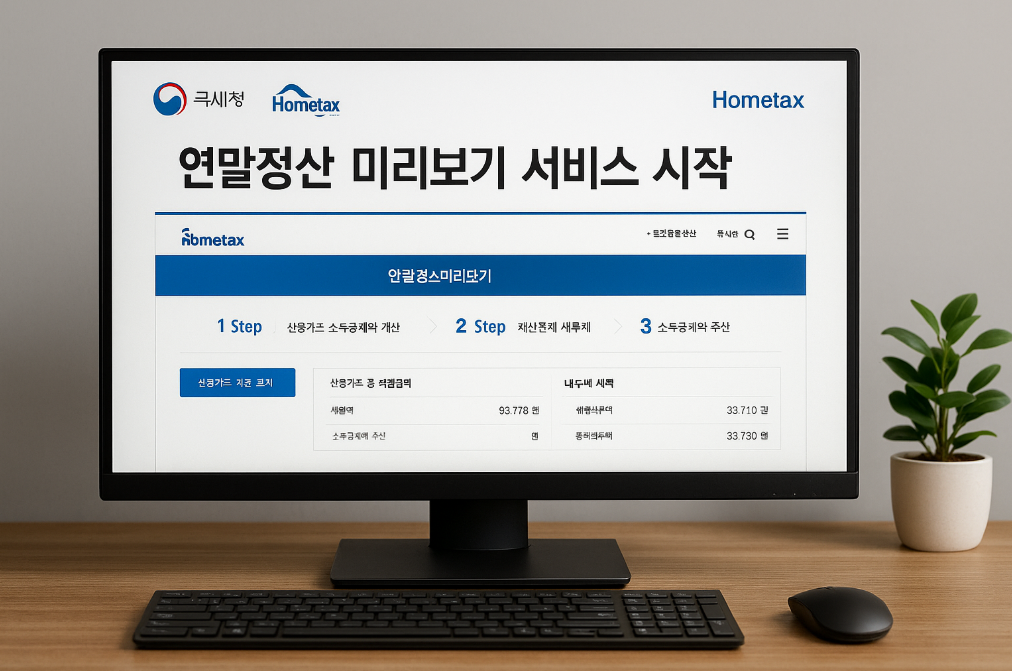 홈택스 연말정산 미리보기로 세금 환급 미리 확인하는 법