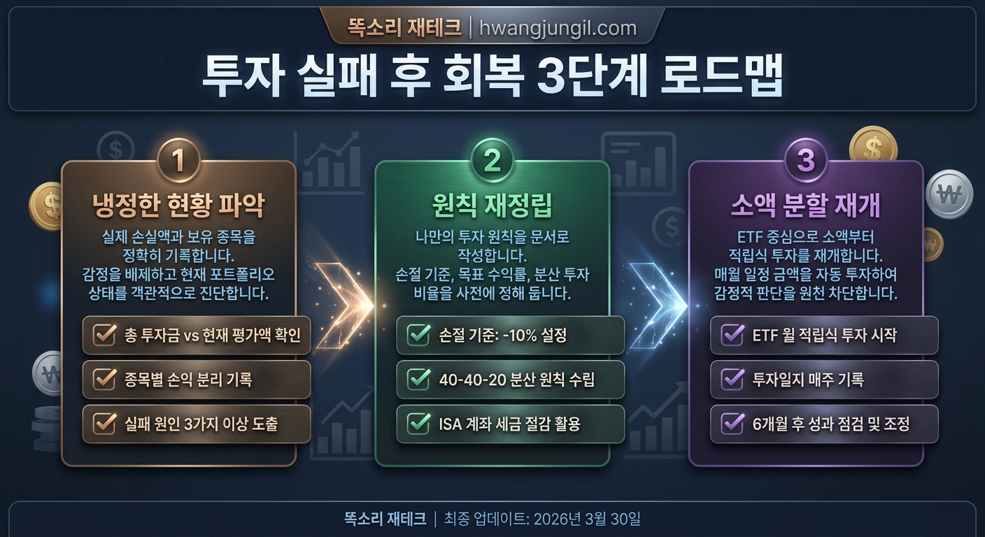 투자 실패 후 회복 3단계 로드맵