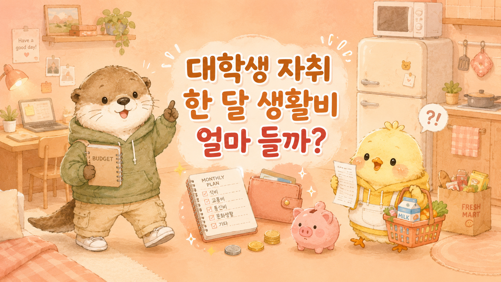 대학생 자취 한 달 생활비 얼마 드는지 정리한 글