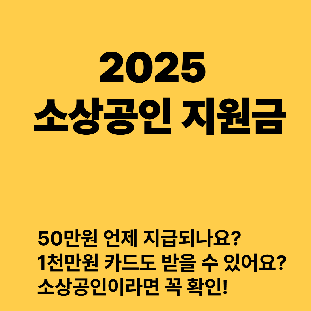 소상공인 50만원 지원금, 언제 어떻게 신청하나요?｜비즈플러스 카드까지 정리