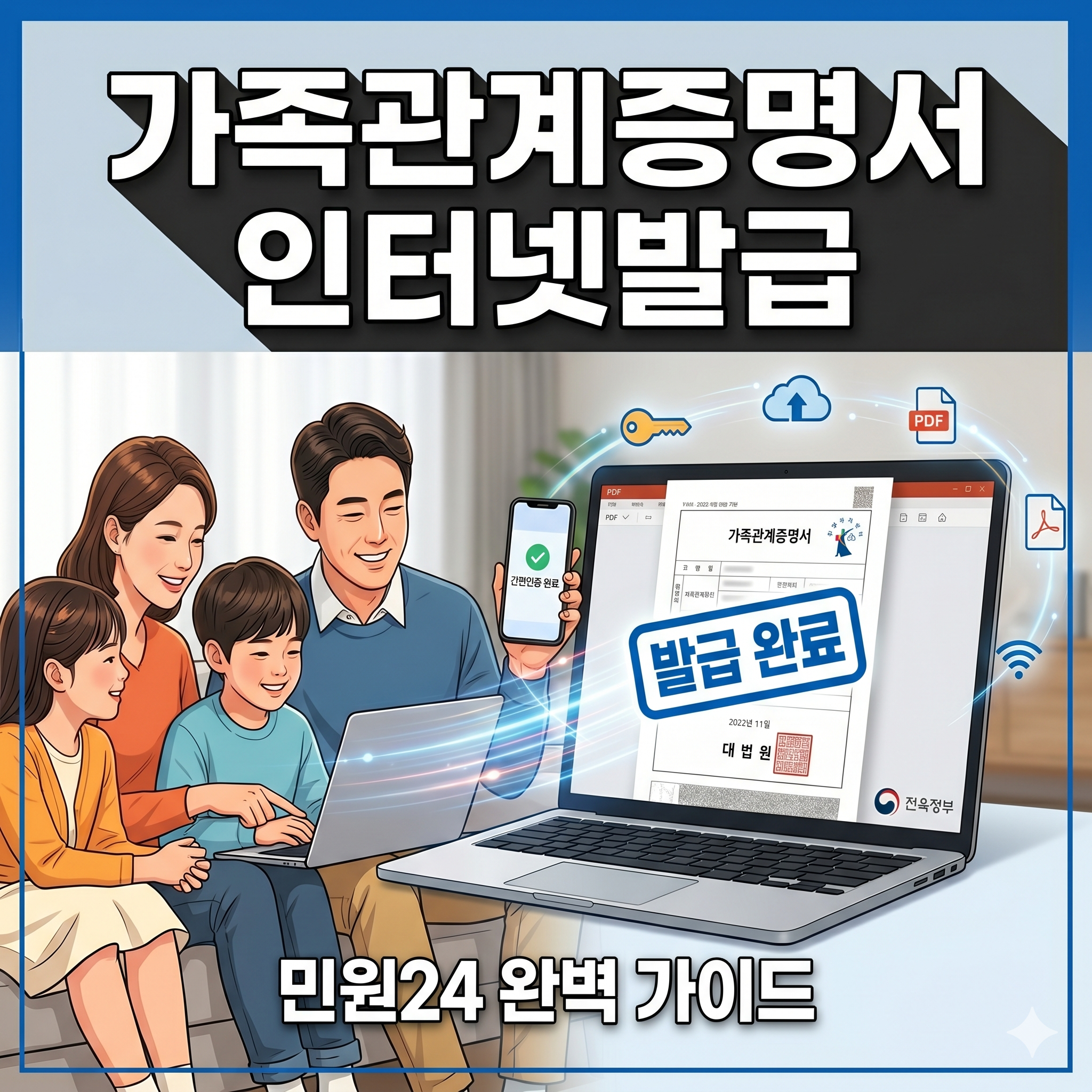 가족관계증명서 인터넷발급 및 민원24 이용 상세 가이드
