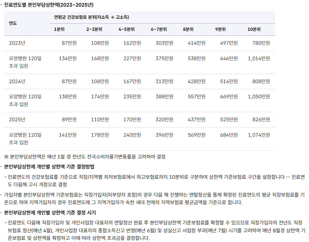 국민건강보험 본인부담상한제 정의와 상세 설명, 실제 사례 총정리