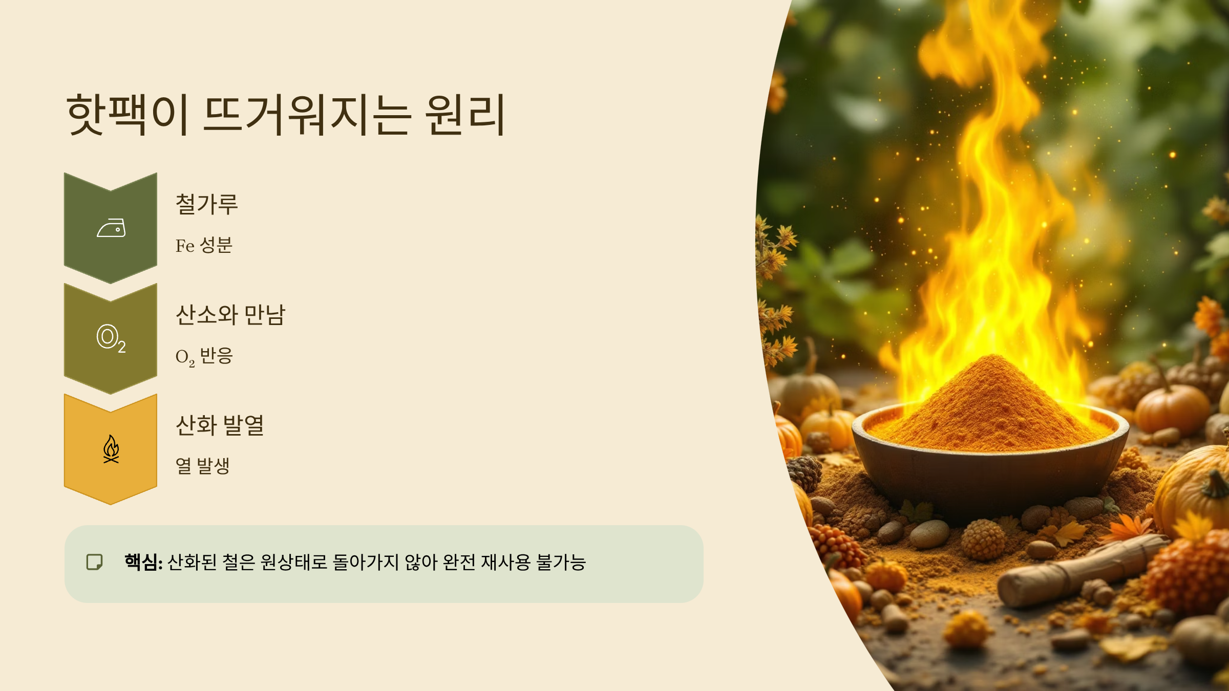 핫팩이 뜨거워지는 원리