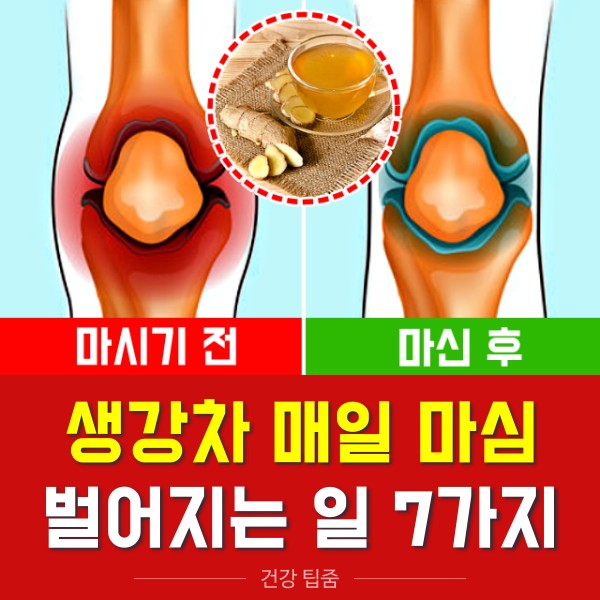 생강차 효능 무릎 통증 관절염에 좋은 음식 생강 효능,건강 팁줌 매일꿀정보