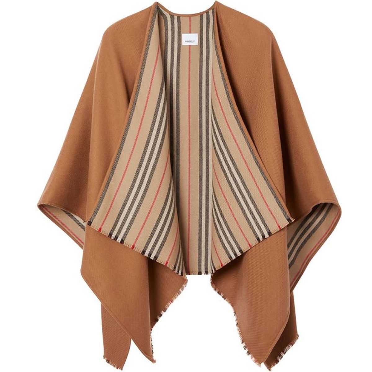 22FW 버버리 아이콘 스트라이프 울 케이프 8015654