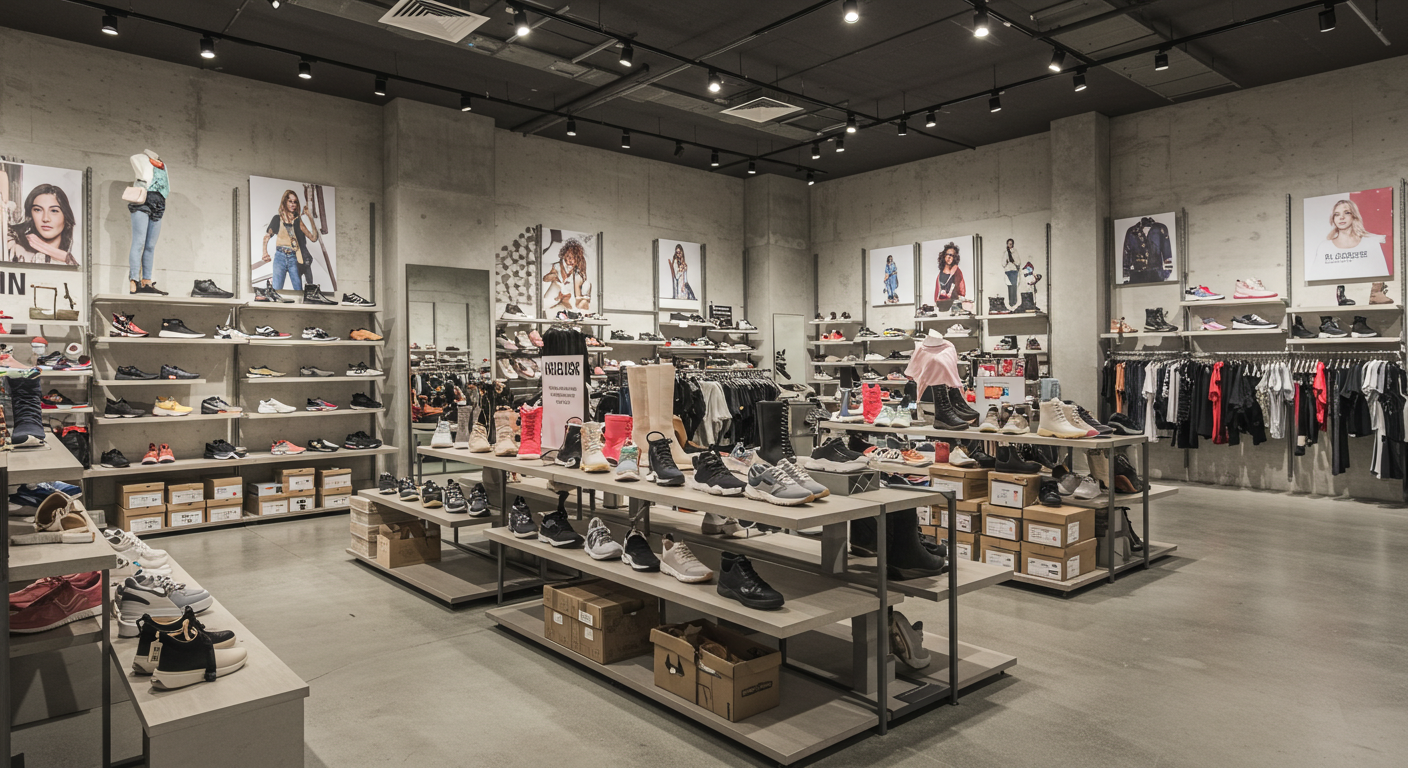 신발 쇼핑 공간 사진